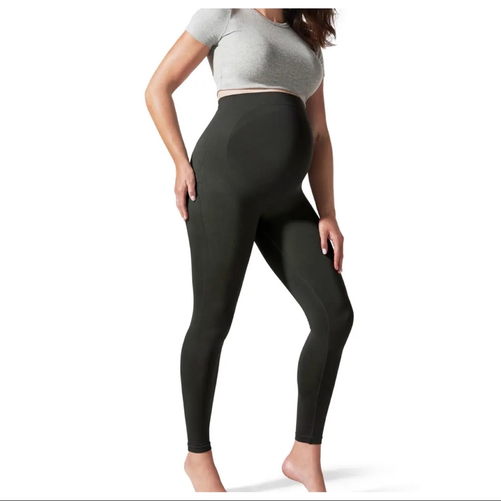 BLANQI Black Maternity Belly Support Leggings Sm